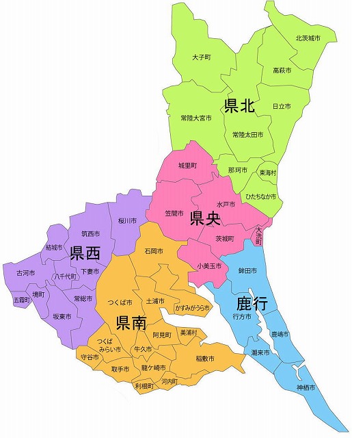 茨城県の地図