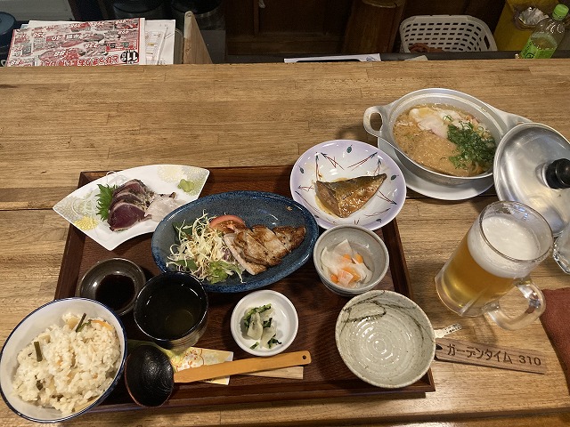 ガーデンタイムの夕食